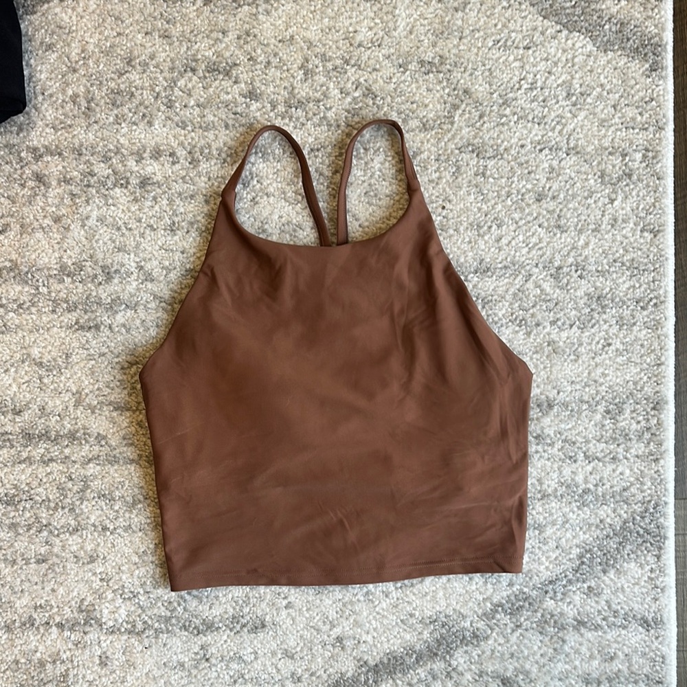 Brown Halter Crop Top